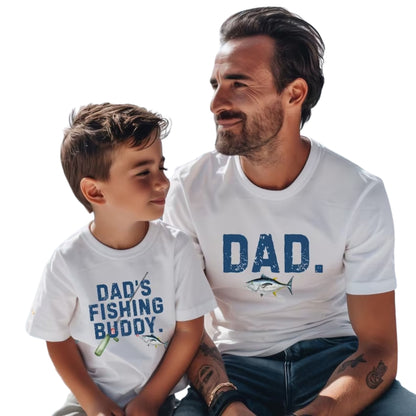Dad Dad's Fishing Buddy Matching Father And Me T Shirt, Fishing Matching Daddy And Baby Shirts ET0999