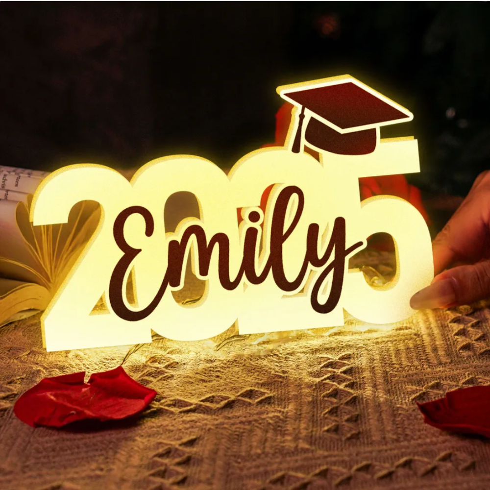Class Of 2025 Graduation Personalized Light Box, Custom Name Graduation Light Box TD0034