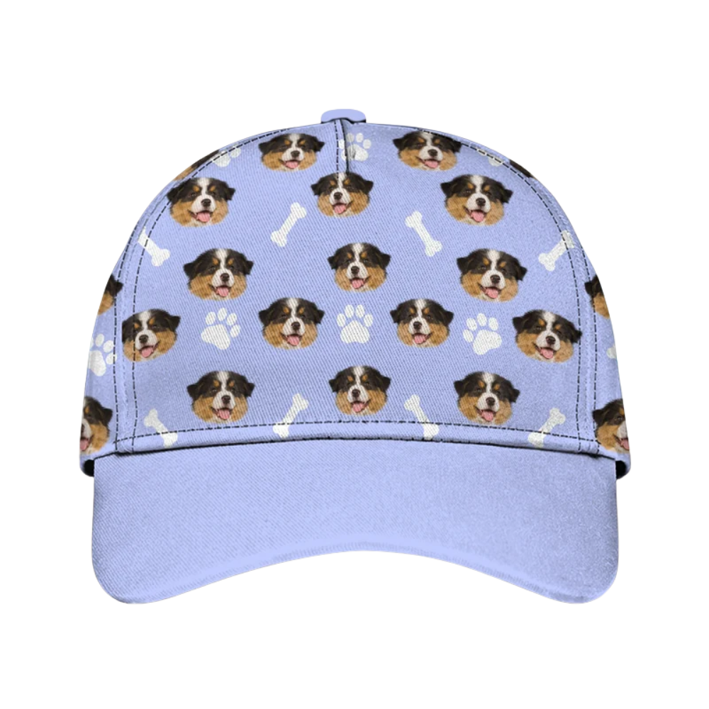 Custom Dog Face Baseball Cap 3D Printed, Custom Photo Pets Cap Hat CP0652