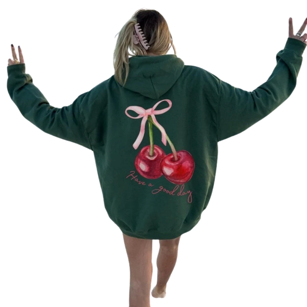 Have A Good Day Coquette Cherry Hoodie, Cute Cherry Hoodie 2D0803