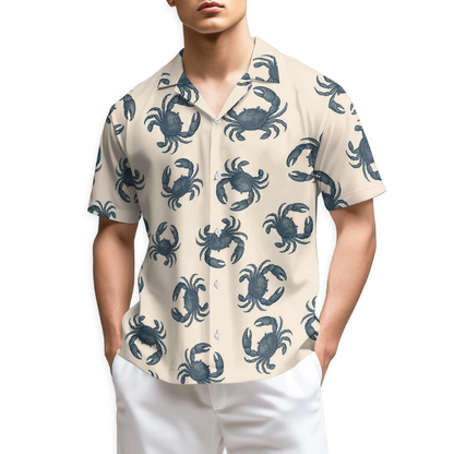 Crab Vintage Hawaiian Shirt For Men Women, Crab Hawaiian Shirts HE0753