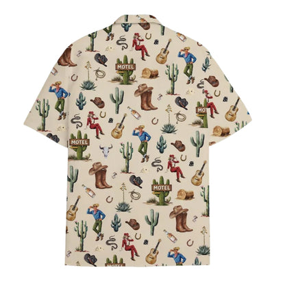 Vintage Cowboy Cowgirl Hawaiian Shirt For Men Women, Western Hawaiian Shirts HE0476