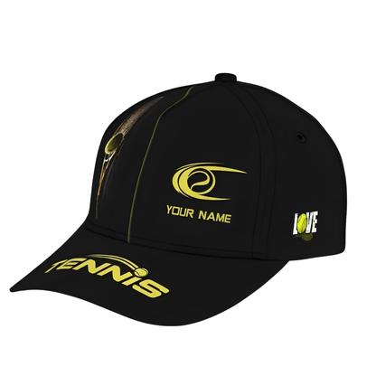 Personalized Tennis Baseball Cap With Name, Custom Tennis Player Cap Hat 3D Printed CP0708