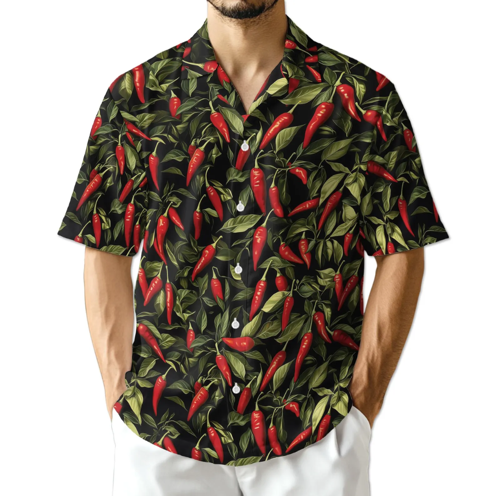 Chili Tropical Hawaiian Shirt For Men Women, Chili Hawaiian Shirt HE0762
