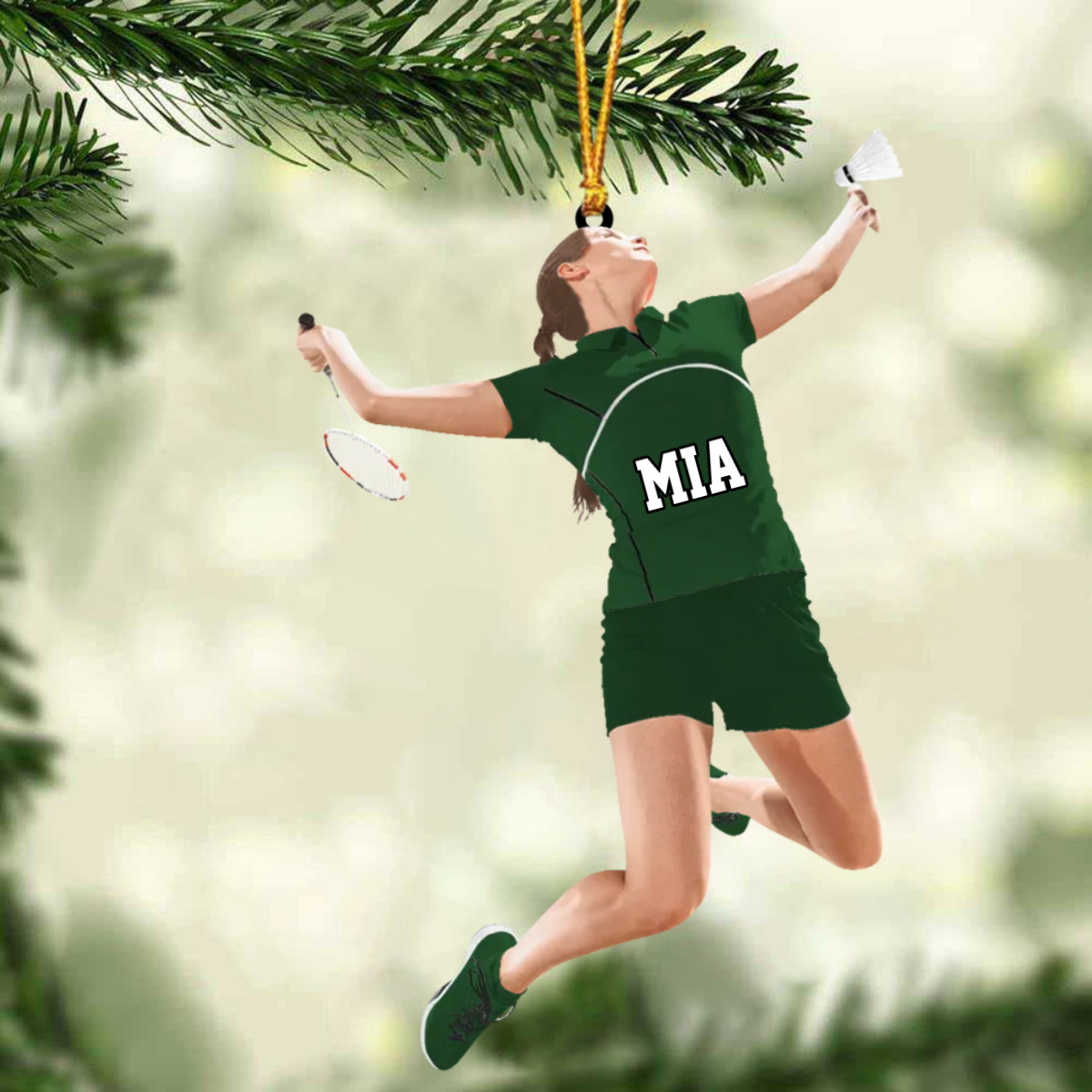 Custom Personalized Badminton Lovers Christmas Ornament, Gift For Badminton Player OO1744