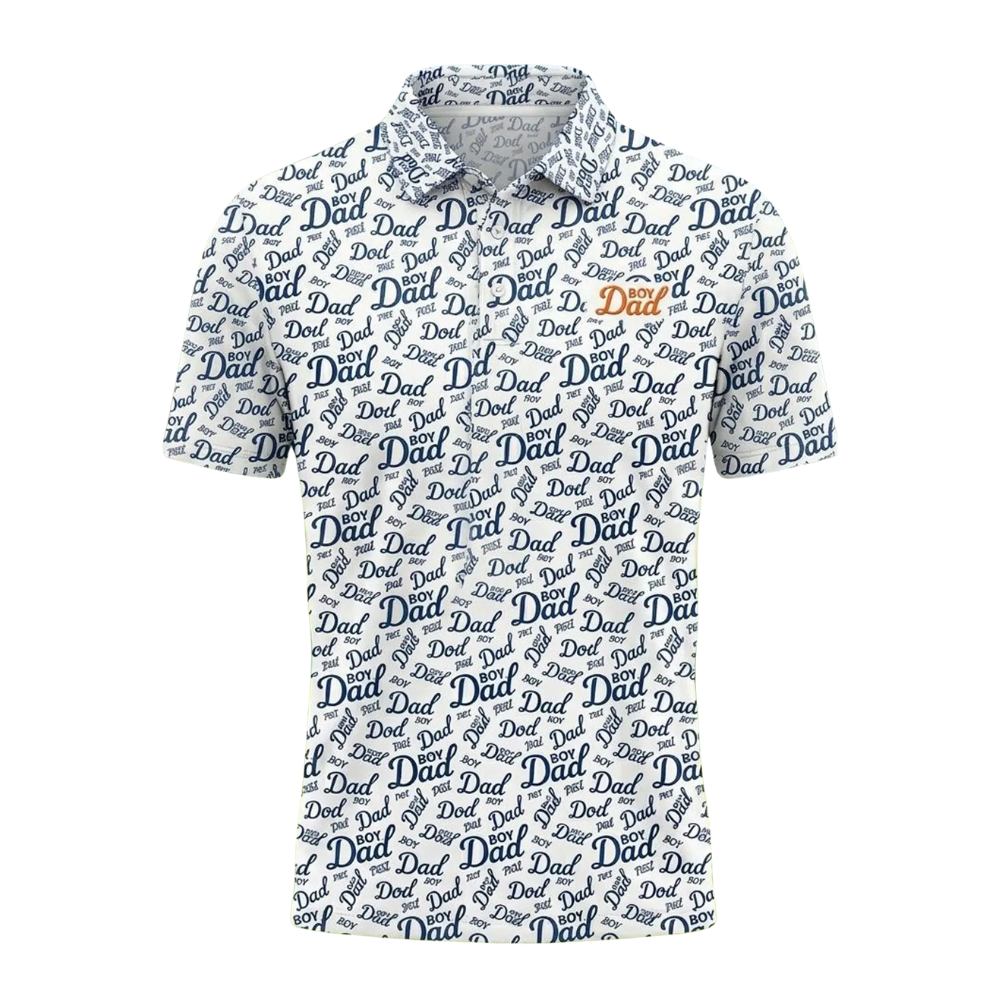 Boy Dad Golf Polo Shirt For Father's Day, Dad With Boy Golf Shirts GE0460