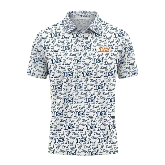 Boy Dad Golf Polo Shirt For Father's Day, Dad With Boy Golf Shirts GE0460