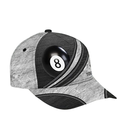 Personalized Billiard Cap For Billiard Players, Custom 3D Printed Billiard Baseball Cap CP0004