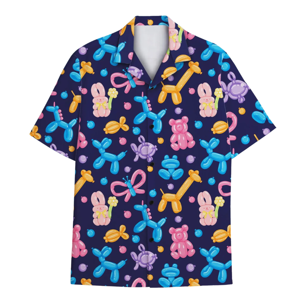 Balloon Animal Colorful Hawaiian Shirt For Men Women, Balloon Hawaiian Shirt For Animal Lover HE0716