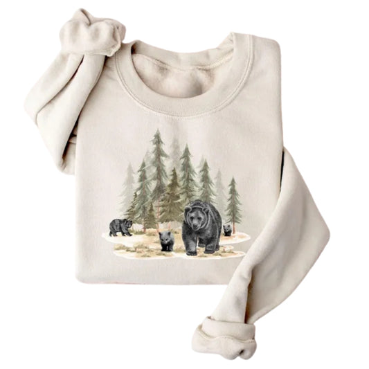 Family Bear Sweatshirt, Bear Lover Sweatshirt 2D0690