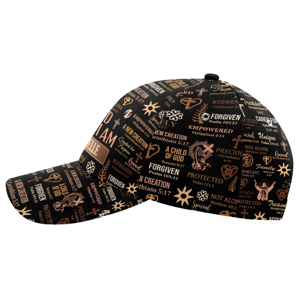 God Say I Am Custom Christian Baseball Cap, Personalized Faith God Hats CP0573