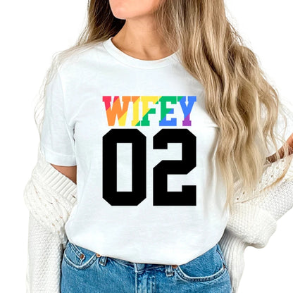 Custom Lesbian Matching Couple T Shirt, Personalized Lesbian LGBT Matching Shirts For Couples ET0772