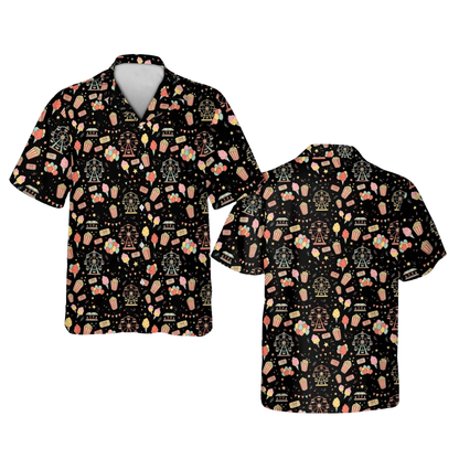 Ferris Wheel Popcorn Hawaiian Shirt For Men Women, Festival Hawaiian Shirt HE0663