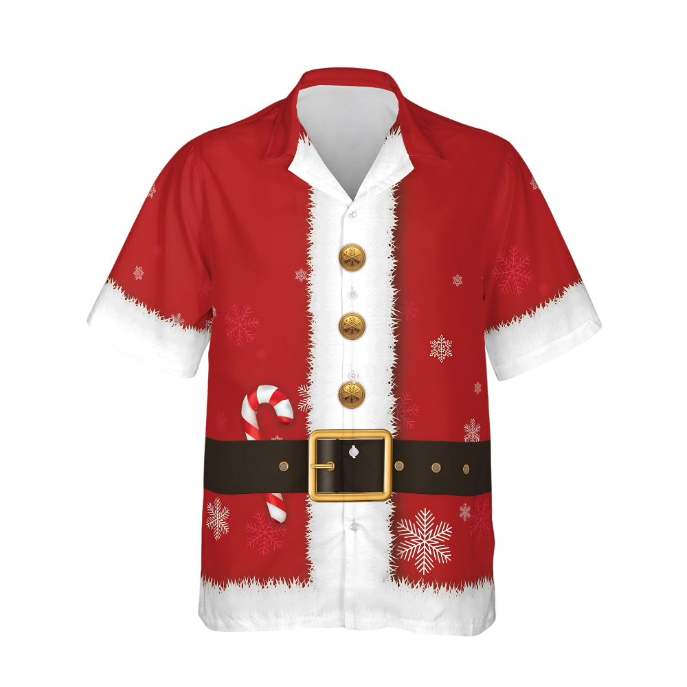 Santa Costume Hawaiian Shirt Red And White, Santa Christmas Hawaiian Shirt HE0853