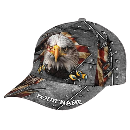 Custom American Eagle 3D Baseball Cap, Custom Patriotic Eagle Caps CP0191