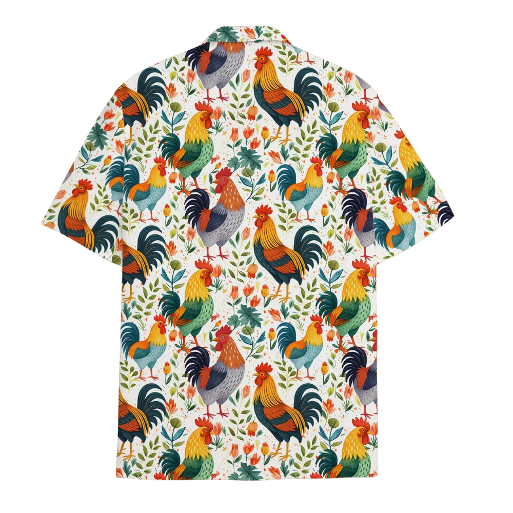 Rooster Mens Hawaiian Shirt, Rooster Lover Hawaiian Shirt HE0656
