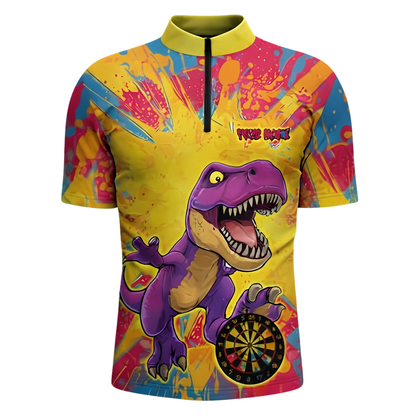 Custom Dinosaur Colorful Dart Jersey For Men, Custom Dinosaur Darts Team Shirt DZ0168