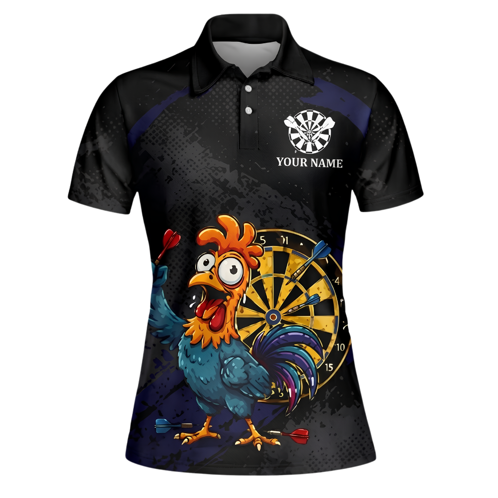 Women's Custom Rooster Darts Polo Shirt, Custom Rooster Darts Team Shirt For Ladies DZ0164