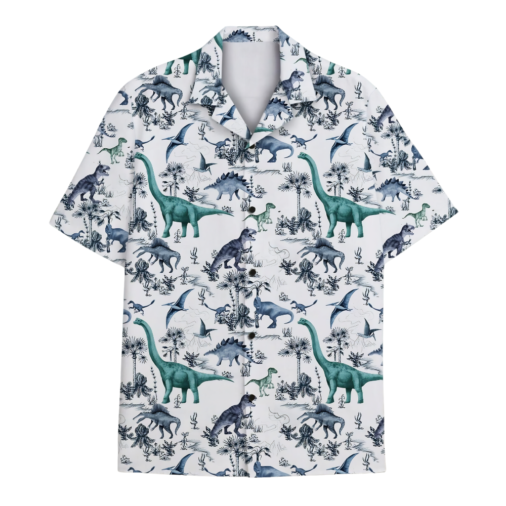 T-Rex & Brontosaurus Dinosaur Hawaiian Shirt, Dinosaur Hawaiian Shirt HE0808