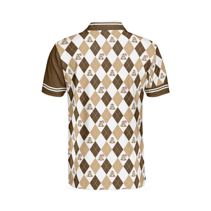 Gopher We Met At The 19th Hole Argyle Golf Mens Polo Shirt, Gopher Golf Shirts GZ0319