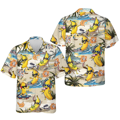 Banana Funny Beach Hawaiian Shirt For Men And Women, Tropical Banana Hawaiian Shirt HE0619