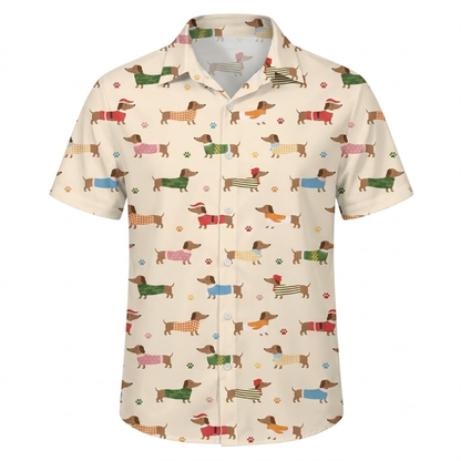 Funny Dachshund Hawaiian Shirt Men Women, Dachshund Lover Hawaiian Shirt HE0747