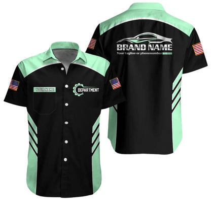 Custom Mechanic Uniform Hawaiian Shirt, Custom Team Auto Mechanic Work Shirt HE0108
