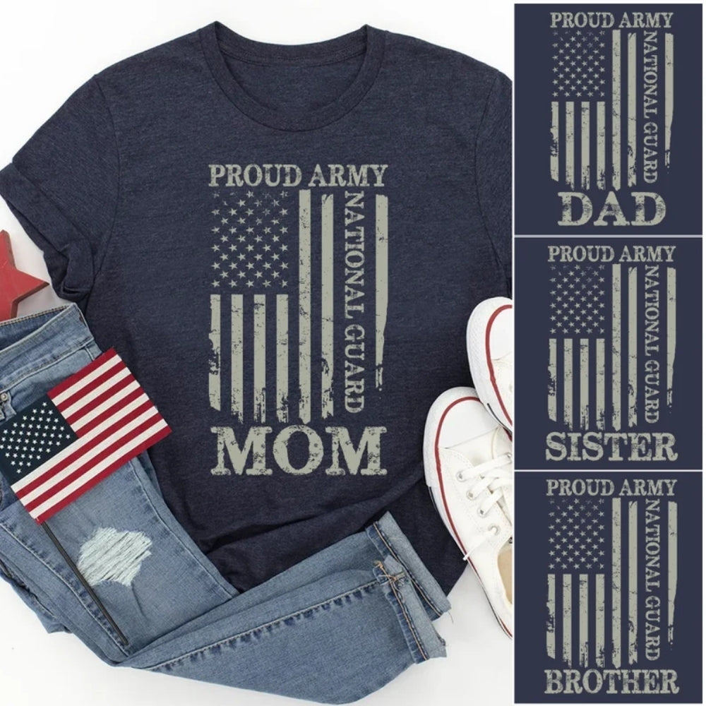 Proud Army National Guard Custom Family Matching Shirts, Custom Nation Guard Matching Shirts For Family ET0209