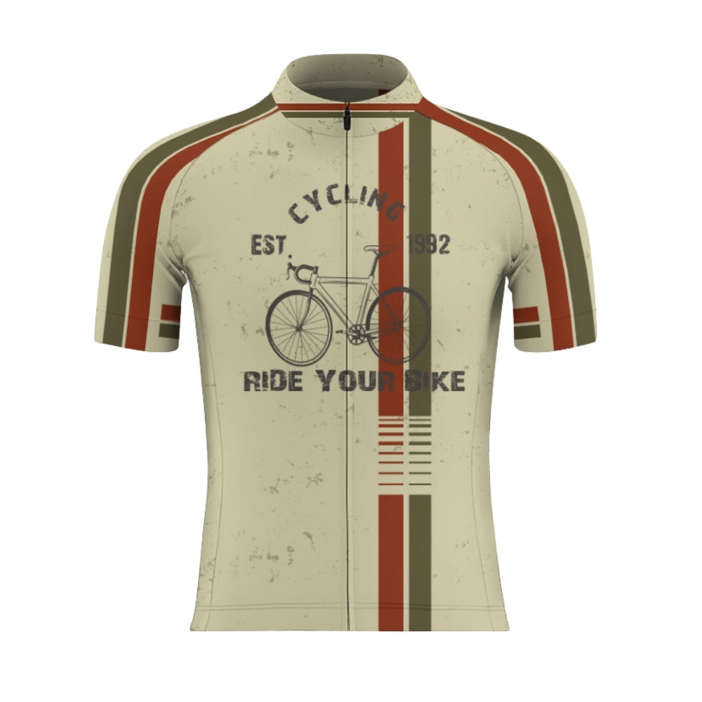 Ride Your Bike Custom Year Retro Cycling Short Sleeve Men Jersey, Custom Retro Cycling Jerseys CZ0147