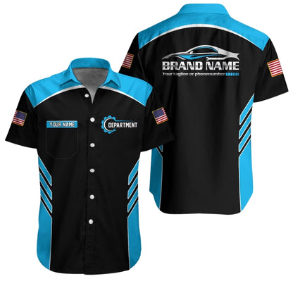Custom Mechanic Uniform Hawaiian Shirt, Custom Team Auto Mechanic Work Shirt HE0108
