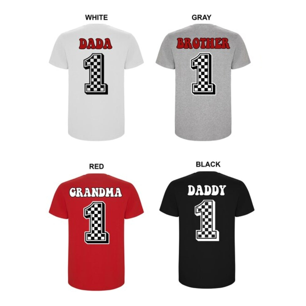 Pit Crew Drive Of The Day Custom 1st Birthday Race Car Matching Family T Shirts With Photo, Custom First Birthday Family Shirts ET0490