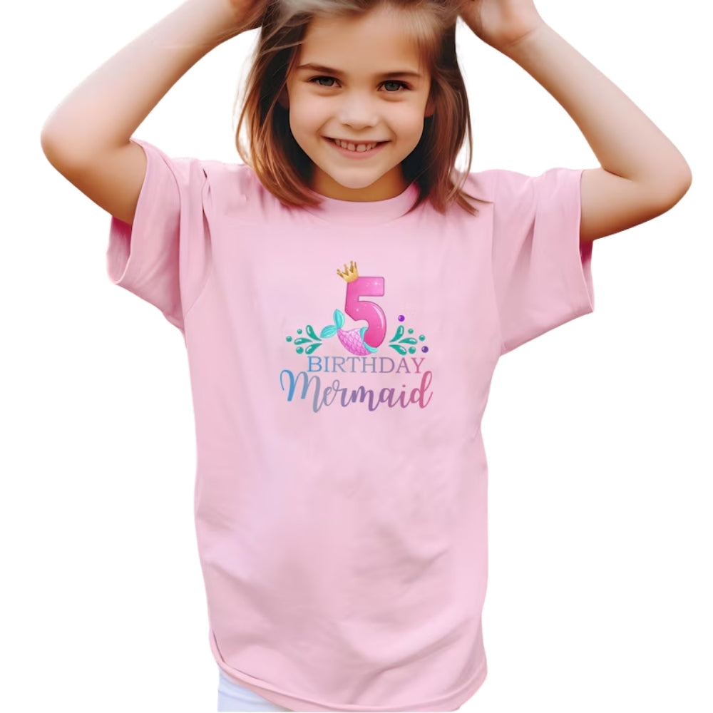 Birthday Mermaid Custom Matching Family T Shirts, Personalized Family Mermaid Birthday Shirts ET0336