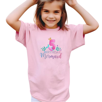 Birthday Mermaid Custom Matching Family T Shirts, Personalized Family Mermaid Birthday Shirts ET0336