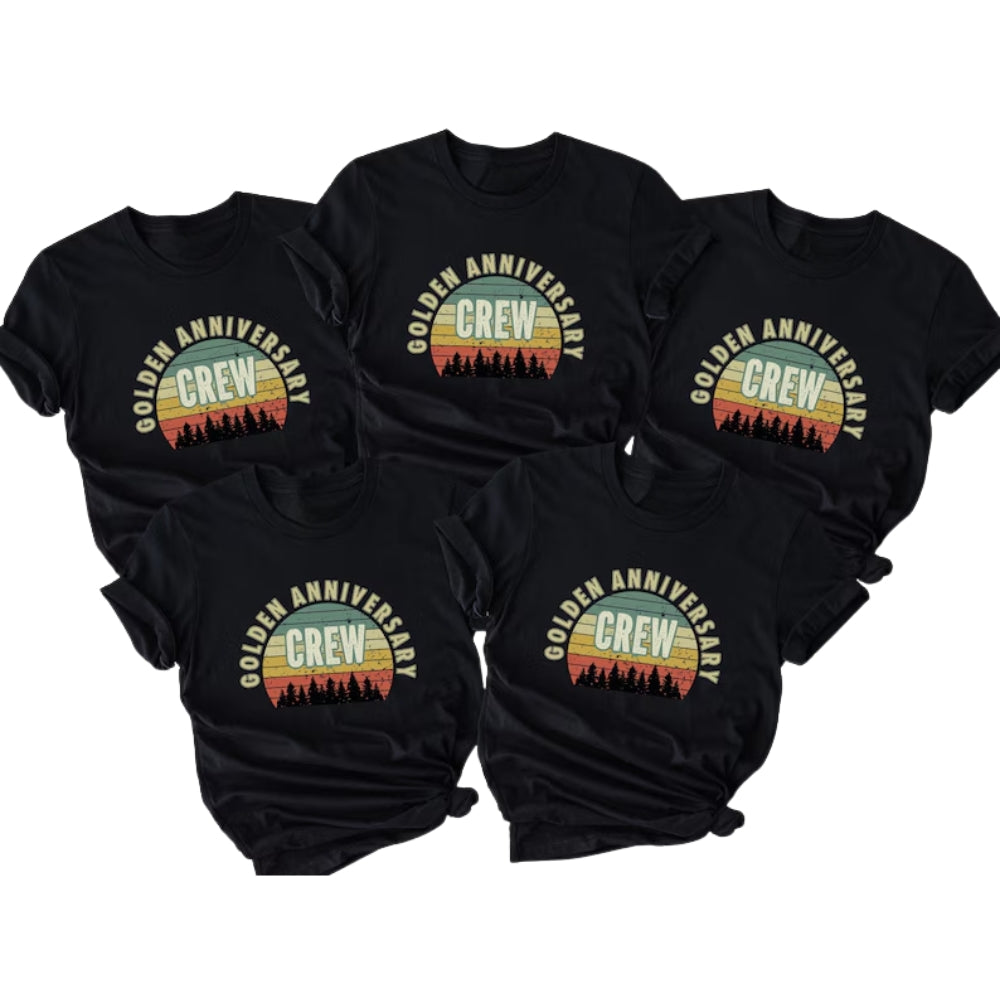 Golden Anniversary Crew Matching Family T Shirt, Matching 50th Wedding Anniversary Family Shirts ET0763