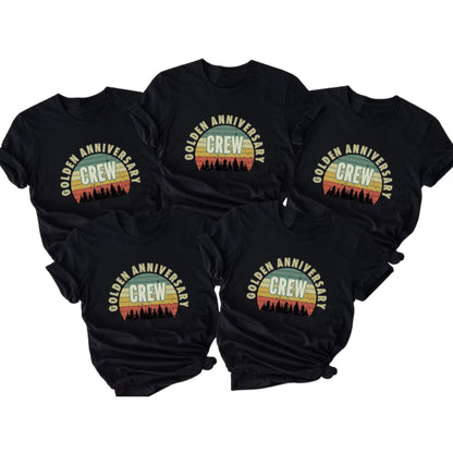 Golden Anniversary Crew Matching Family T Shirt, Matching 50th Wedding Anniversary Family Shirts ET0763