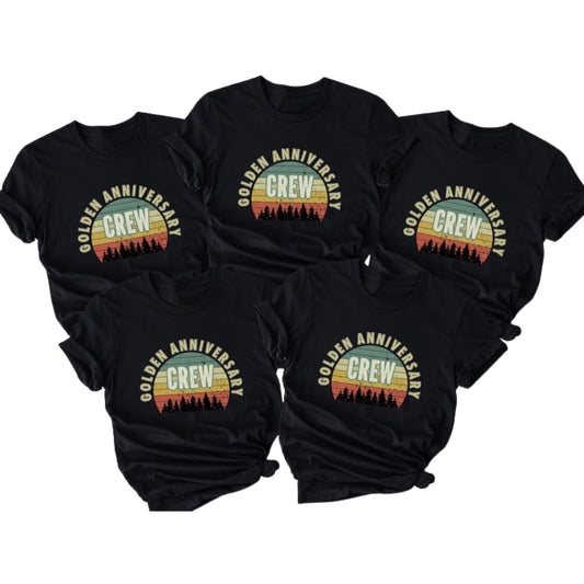 Golden Anniversary Crew Matching Family T Shirt, Matching 50th Wedding Anniversary Family Shirts ET0763