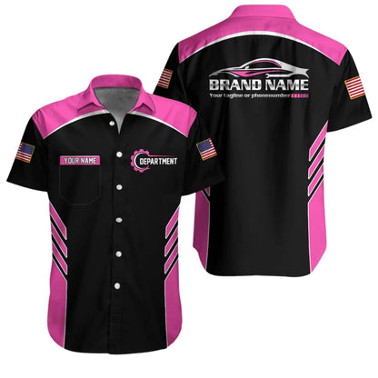 Custom Mechanic Uniform Hawaiian Shirt, Custom Team Auto Mechanic Work Shirt HE0108