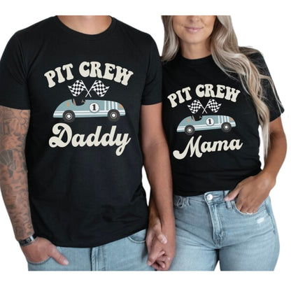 Custom Pit Crew Fast One Matching Family T Shirts For First Birthday, Custom Racing 1st Birthday Family Shirts ET0492