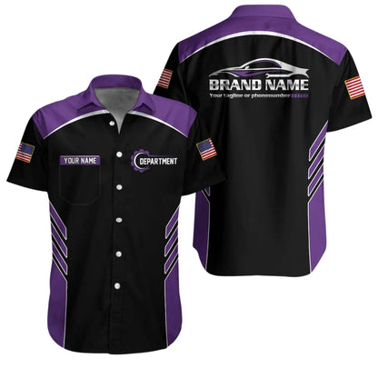 Custom Mechanic Uniform Hawaiian Shirt, Custom Team Auto Mechanic Work Shirt HE0108