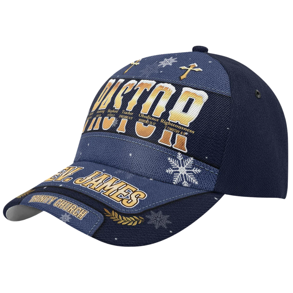 Custom Pastor With Church Name Baseball Cap, Personalized Pastor Cap Hat CP0581