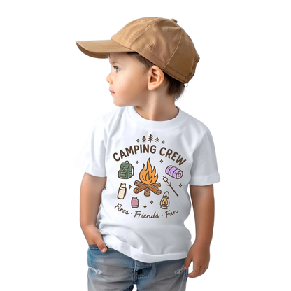 Camping Crew Fires Friends Fun Matching Family T Shirt, Camping Trip Family Shirts ET1265