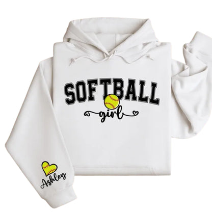 Custom Softball Girl Hoodie, Custom Softball Hoodie 2D0514