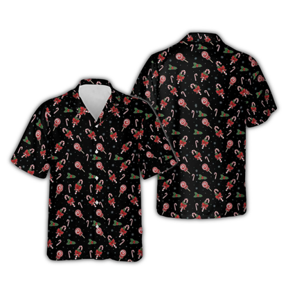 Candy Cane Christmas Hawaiian Shirt, Xmas Candy Hawaiian Shirt HE0923