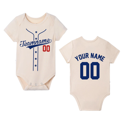 Personalized Baby Baseball 3D Bodysuit, Custom Name & Number Baseball Baby Bodysuit BB0318