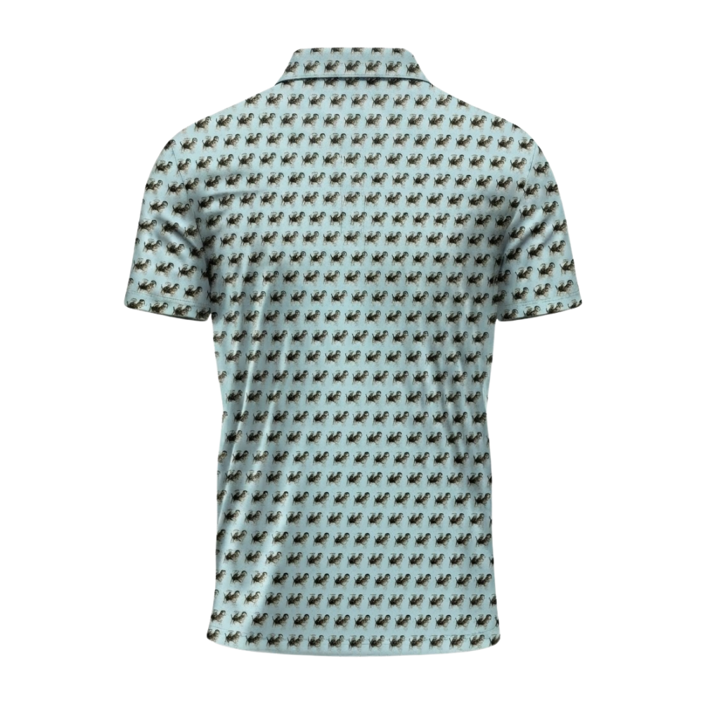 Mens Beagle Golf Polo Shirt Cyan, Dog Beagle Golf Shirts GZ0388