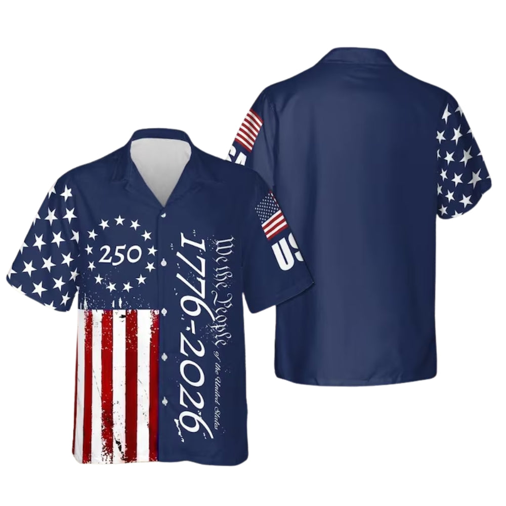 We The People 1776-2026 USA Flag Matching Family Hawaiian Shirt, 4th Of July Family Matching Shirts ET0765