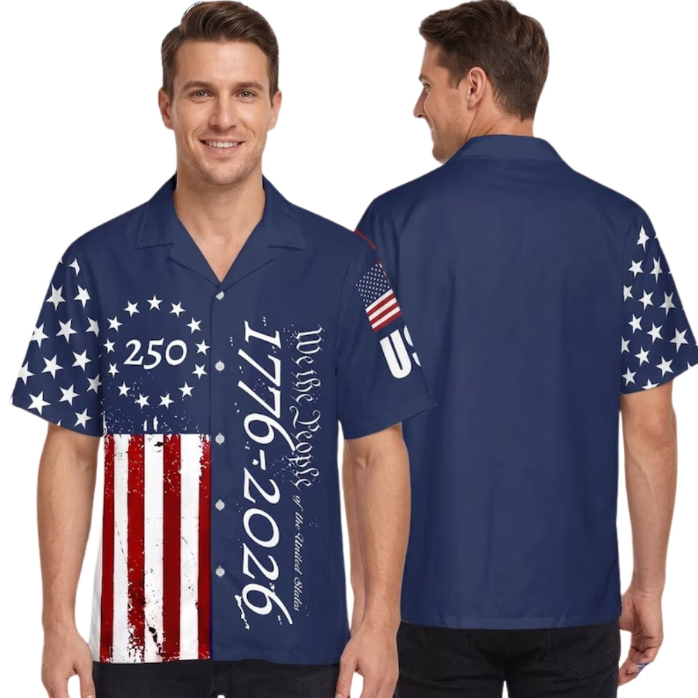 We The People 1776-2026 USA Flag Matching Family Hawaiian Shirt, 4th Of July Family Matching Shirts ET0765