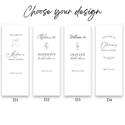 Welcome To Bridal Shower Custom Fabric Banner With Name & Date, Personalized Bridal Shower Welcome Sign Banner WD0206