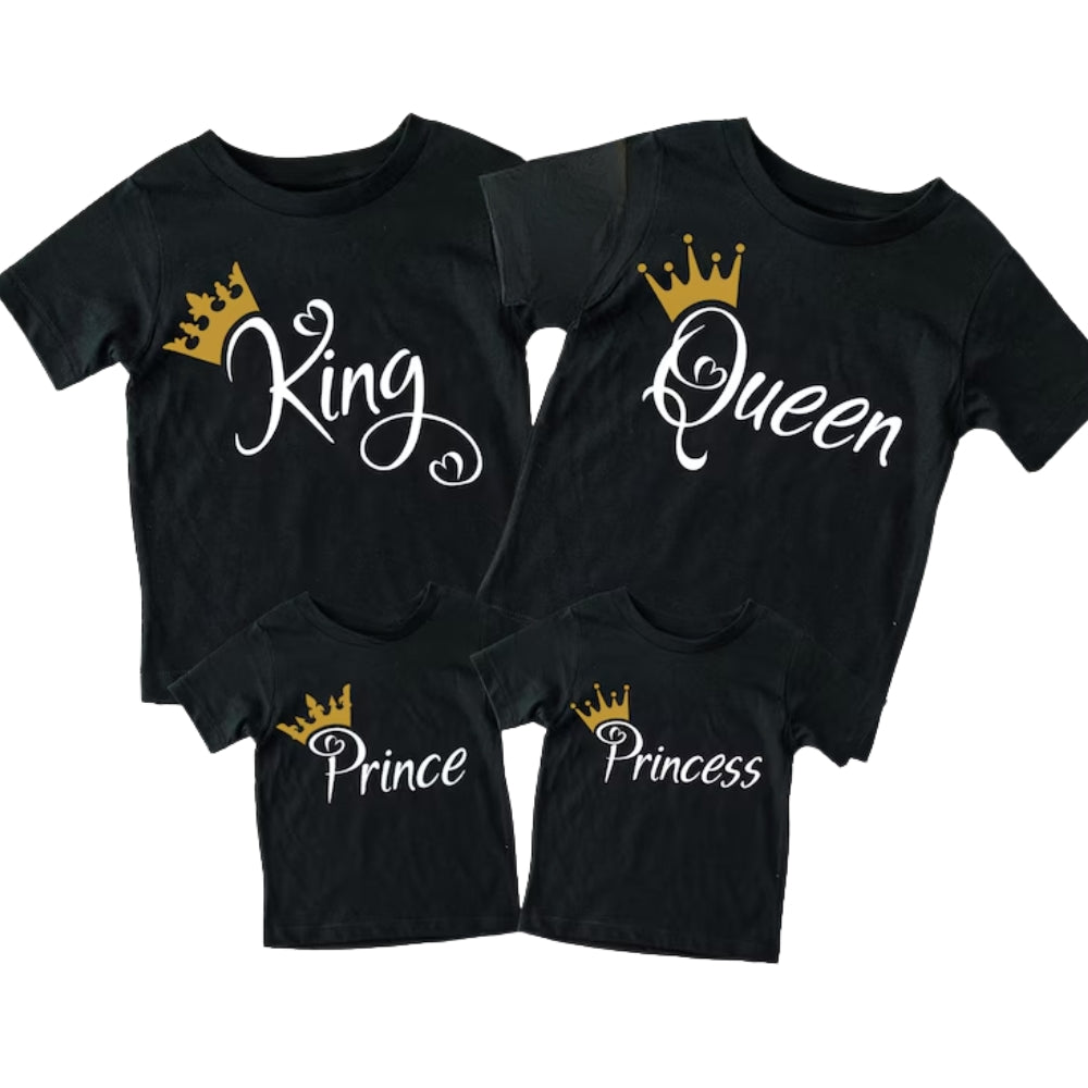 Matching Family King Queen Prince Princess T Shirt, Family Royal Matching Shirts ET0762