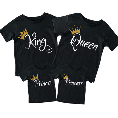 Matching Family King Queen Prince Princess T Shirt, Family Royal Matching Shirts ET0762